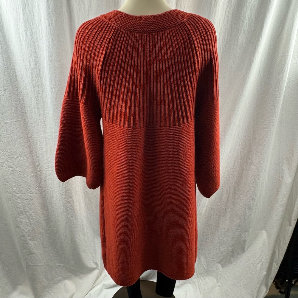 Tiny for Anthropologie Burnt Orange Sweater Coat Size S - Picture 2 of 9